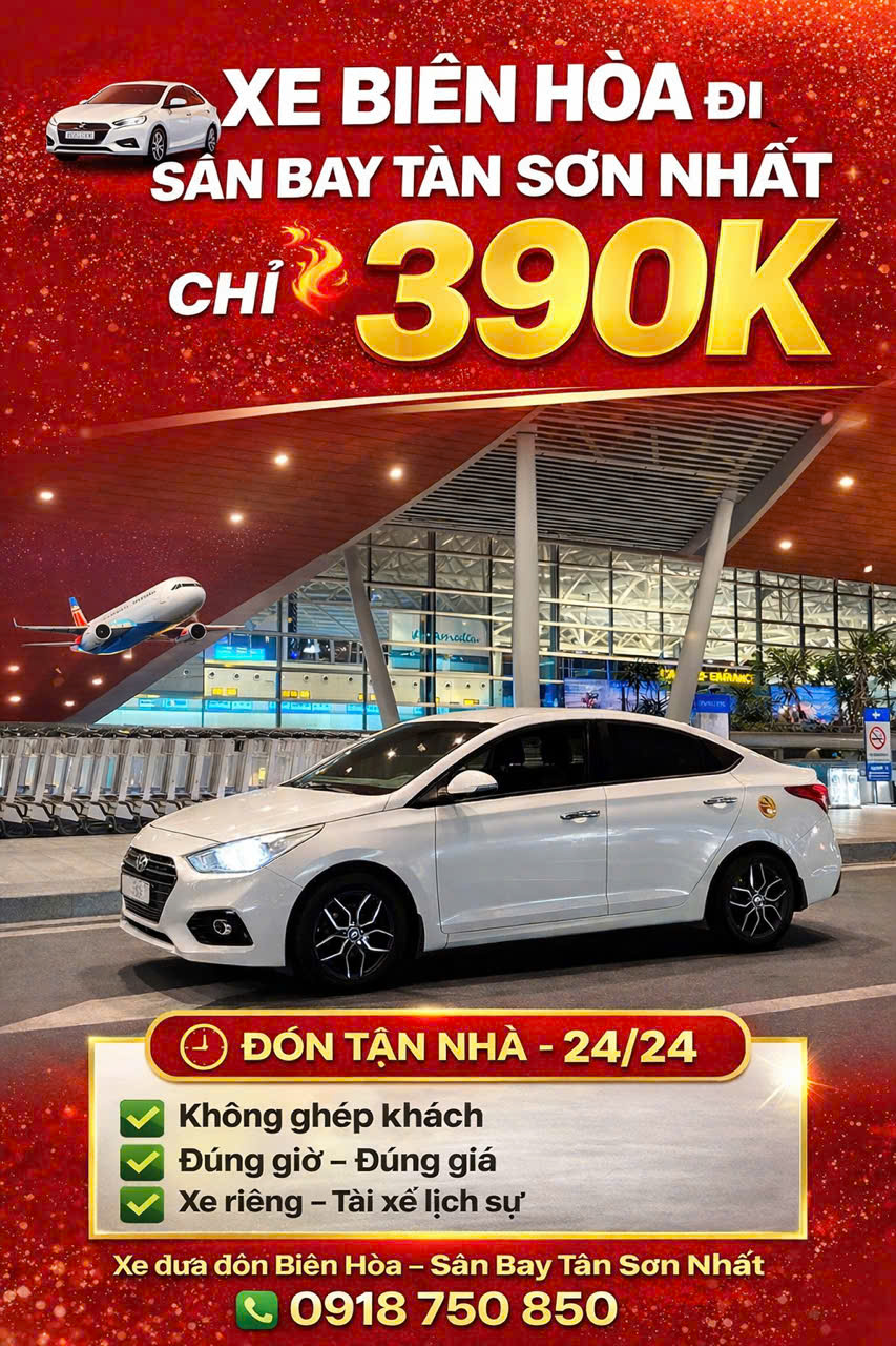 xe sân bay tân sơn nhất về biên hòa